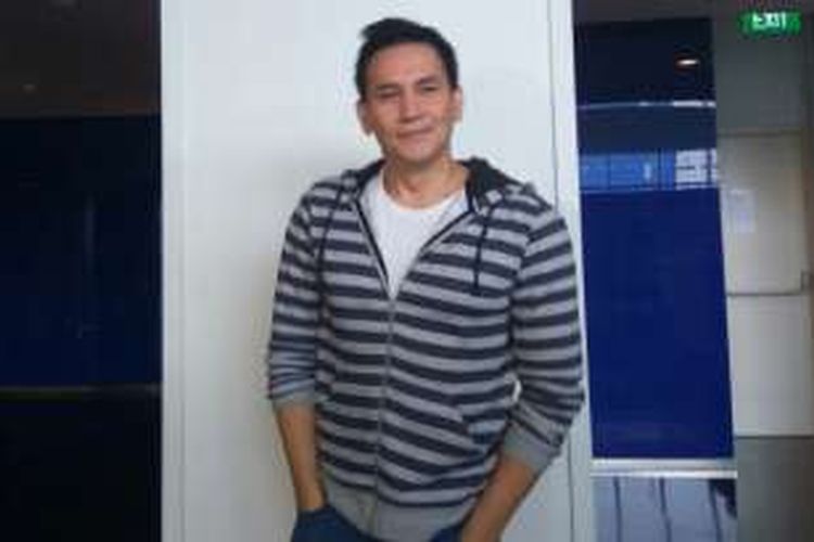 Marcelino Lefrandt usai menjadi bintang tamu acara bincang-bincang di studio Global TV, Kebon Jeruk, Jakarta Barat, Selasa (27/9/2016).