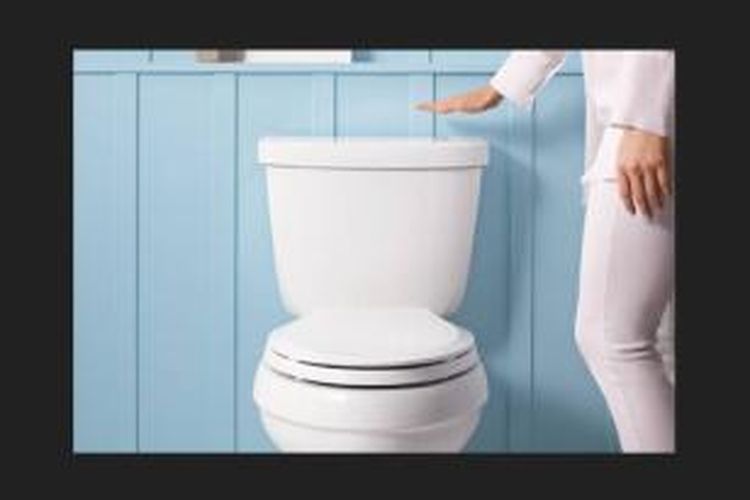 Toilet besutan Kohler's Touchless Technology ini memiliki fitur sensor di atas tank. Dengan hanya lambaian tangan, toilet akan menyiram secara otomatis. Hal tersebut bisa mengurangi kontak antara kuman dan tangan.

