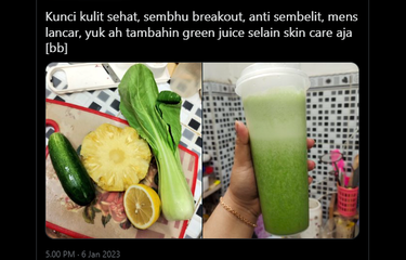 Ramuan sawi untuk kulit sehat.