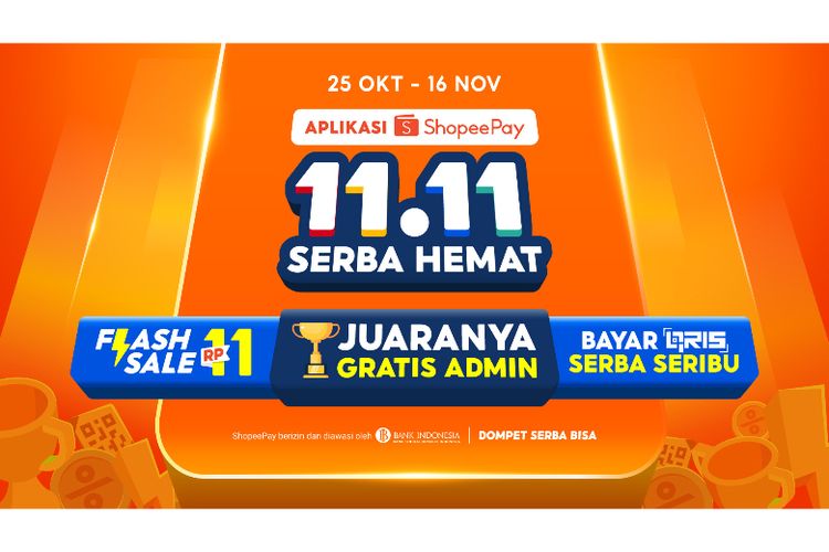 Menyambut periode promo tanggal kembar, Aplikasi ShopeePay 11.11 Serba Hemat resmi hadir mulai 25 Oktober hingga 16 November 2025