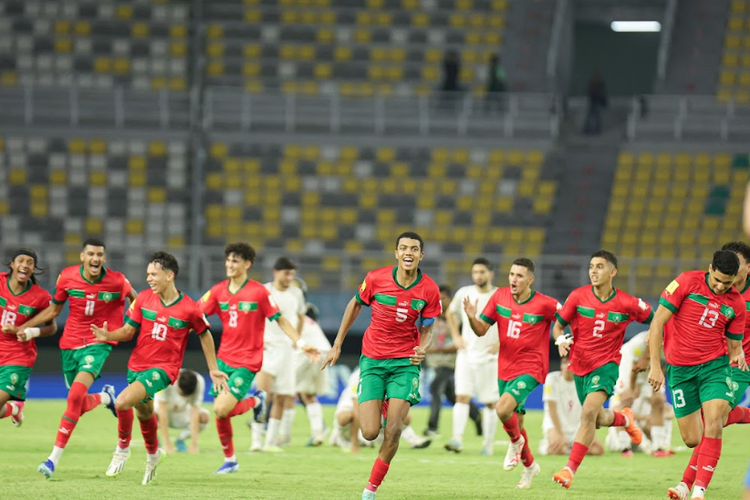 Maroko menang di babak adu penalti 4-1 melawan Iran dalam laga babak 16 besar Piala Dunia U17 2023, Selasa (21/11/2023), di Stadion Gelora Bung Tomo.