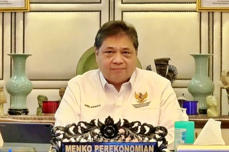 Menko Perekonomian Airlangga Hartarto saat menjadi pembicara utama di Konferensi Ilmiah Akuntansi X 2023 (KIA), UMJ (9/3/2023).
