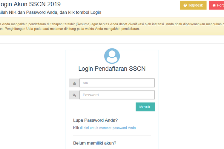 Tangkapan layar dari halaman awal situs SSCN.