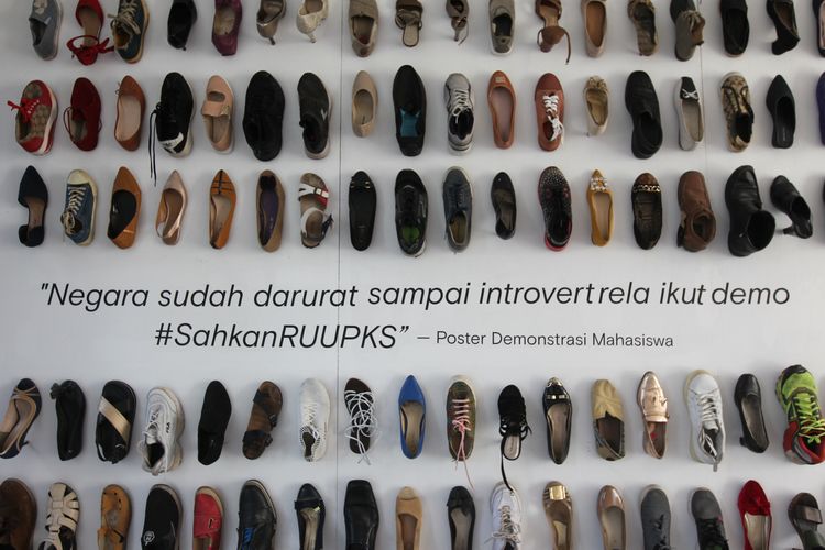 Shoes Art Installation di Komisi Nasional Perempuan, Jakarta