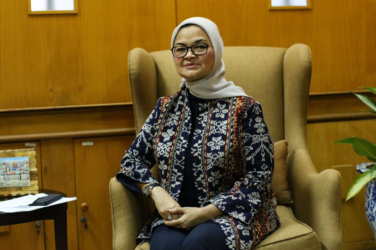 Kepala BPOM Penny Lukito saat ditemui di kantor BPOM, Jakarta, Rabu (14/4/2021).