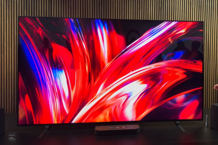 Ilustrasi smart TV Sony Bravia 9 II ukuran 115 inci.