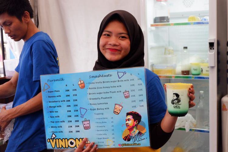 Vinion, usaha minuman susu milik Kevin Sanjaya Sukamuljo.