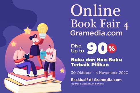 Online Book Fair Gramedia, Ada Promo Ongkir hingga Diskon 90 Persen