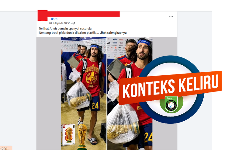 [VIDEO] Trofi Piala Dunia yang Dibawa Marc Cucurella di Kantong Plastik adalah Replika
