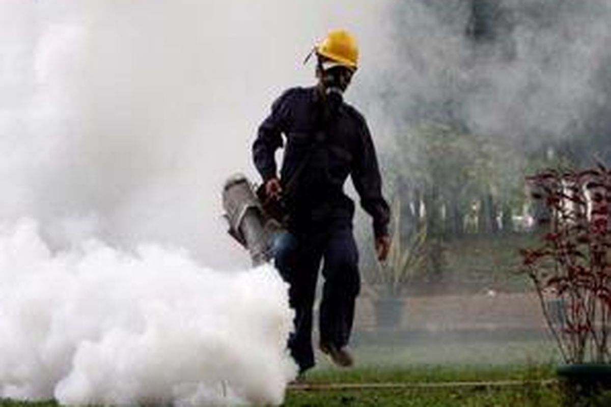 Pengasapan untuk mencegah wabah demam berdarah.