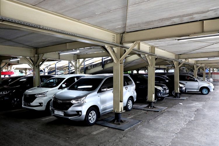 Ilustrasi tempat parkir mobil