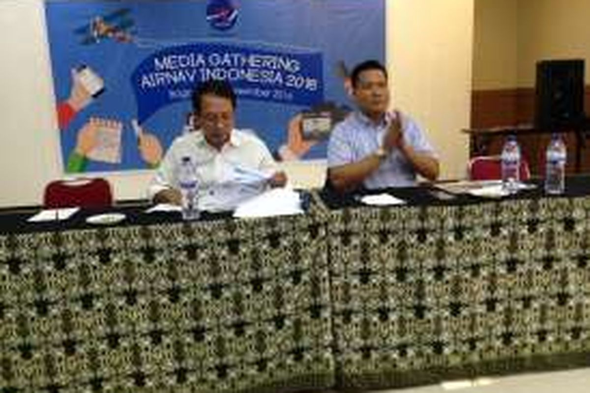 Direktur Operasional Airnav, Wisnu Darjon dalam Media Gatherin di Bogor (29/12)