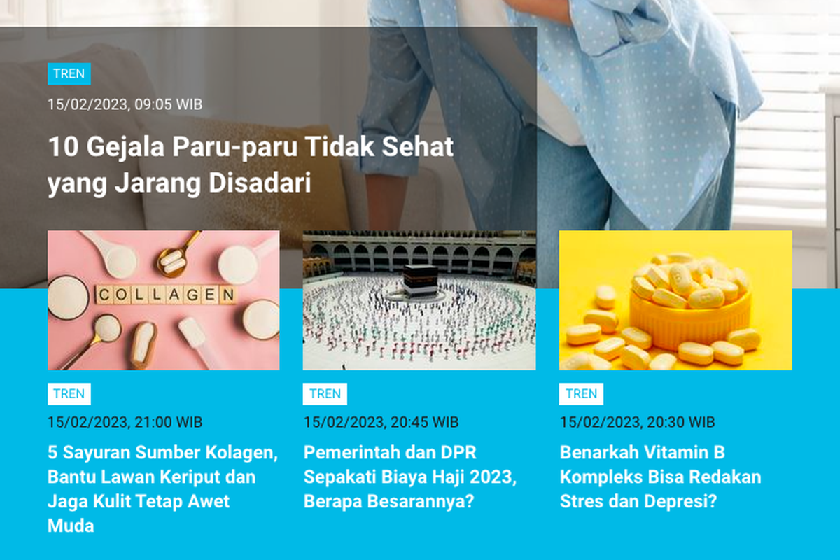 Populer Tren 16 Februari 2023: 10 gejala paru-paru tidak sehat yang jarang diketahui | Vonis Richard Eliezer 1 tahun 6 bulan