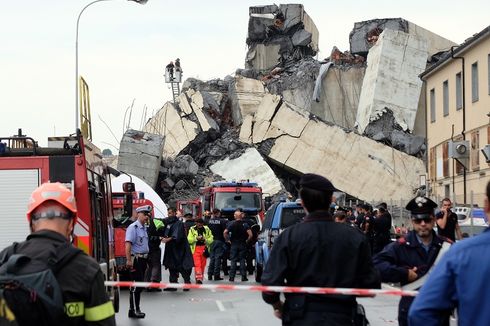 Korban Tewas Akibat Jembatan Ambruk di Italia Sudah Capai 22 Orang