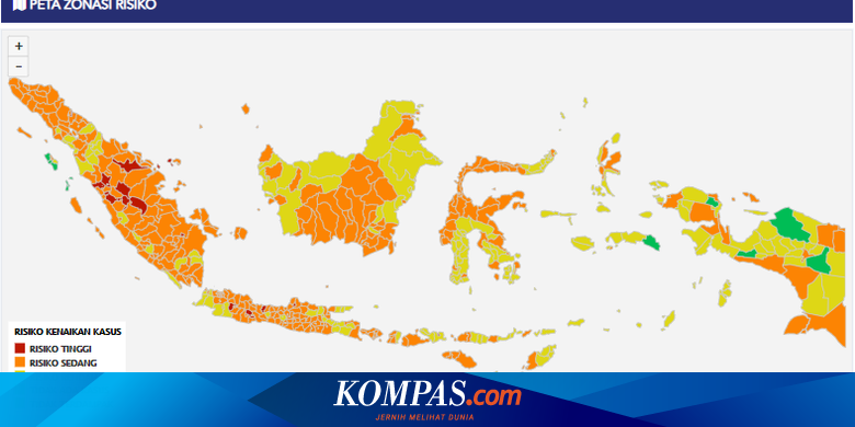 Daftar Lengkap Zona Merah Covid-19 di Wilayah Jawa dan Sumatera - Vimarsana News