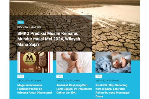 [POPULER TREN] Musim Kemarau Diprediksi Mundur Mei | Prakiraan Cuaca BMKG 23-24 April