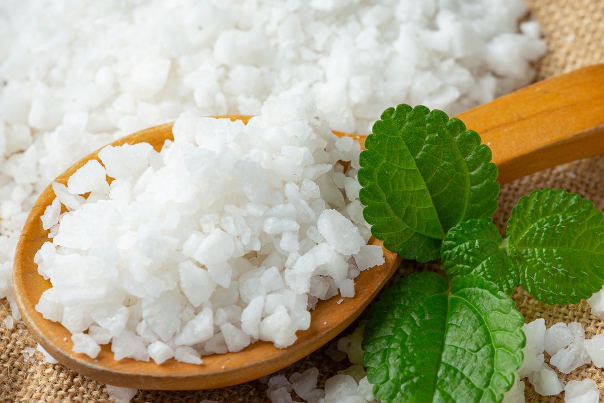 Ilustrasi garam laut. 