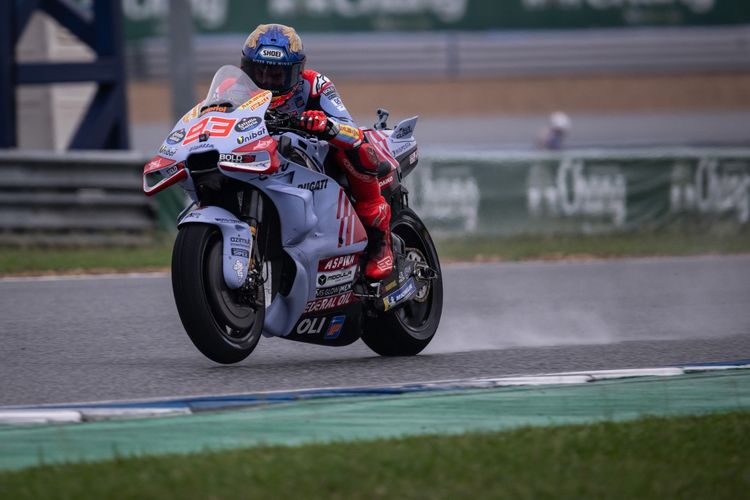 Marc Marquez saat berlaga pada MotoGP Thailand 2024