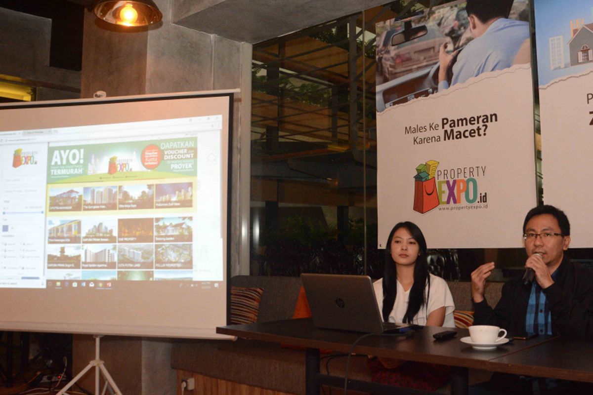 CEO Indonesia Property Watch (IPW) Ali Tranghanda saat peluncuran pameran property online bertajuk #HunianZamanNow di Jakarta, Rabu (2/5/2018). Pameran ini dapat diakses melalui laman Propertyexpo.id.