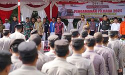 Mas Dhito Saksikan Simulasi Pengamanan Pilkada di Dinhub Kabupaten Kediri