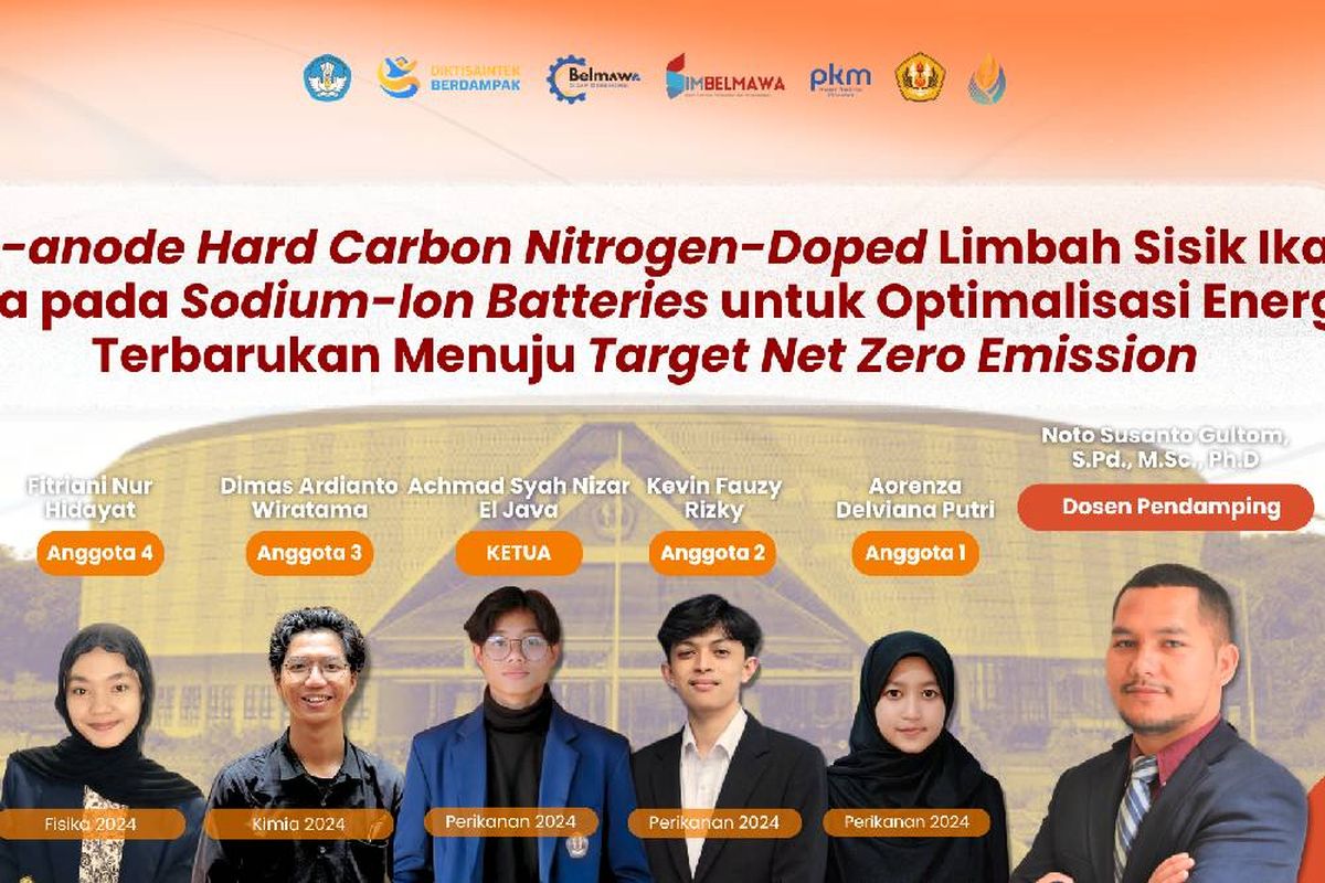 Sisik Ikan Nila Bukan Sekadar Limbah, Mahasiswa Unpad Ubah Jadi Bahan Anode Baterai Ion-Natrium