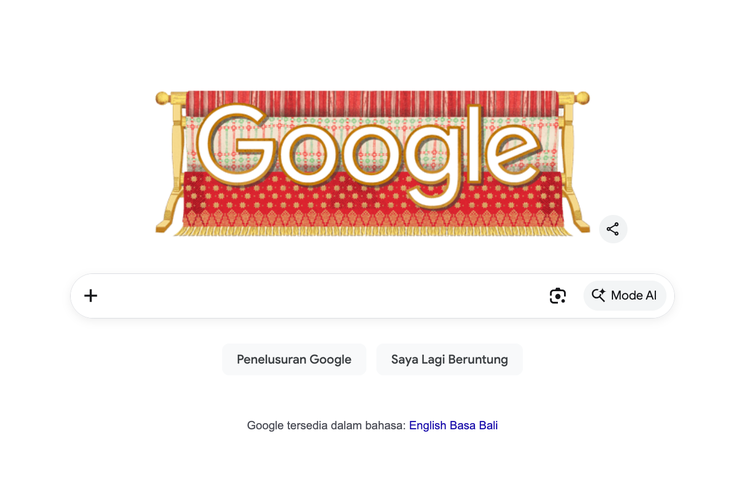 Google Doodle kain tenun 17 Agustus 2026.
