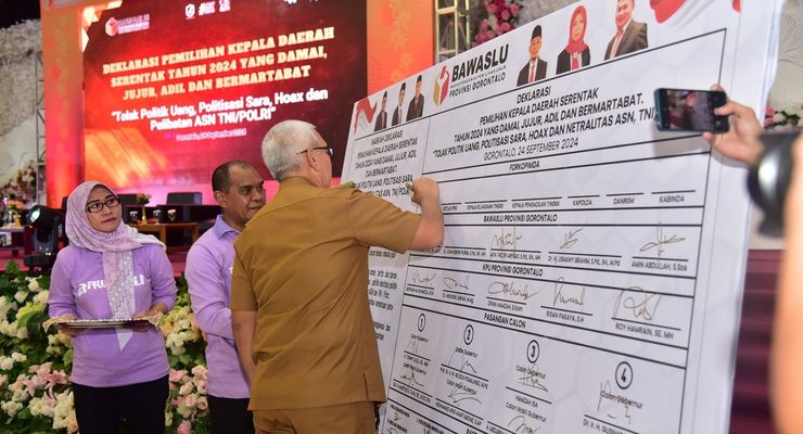 4 Paslon Calon Gubernur Gorontalo Deklarasi Kampanye Damai