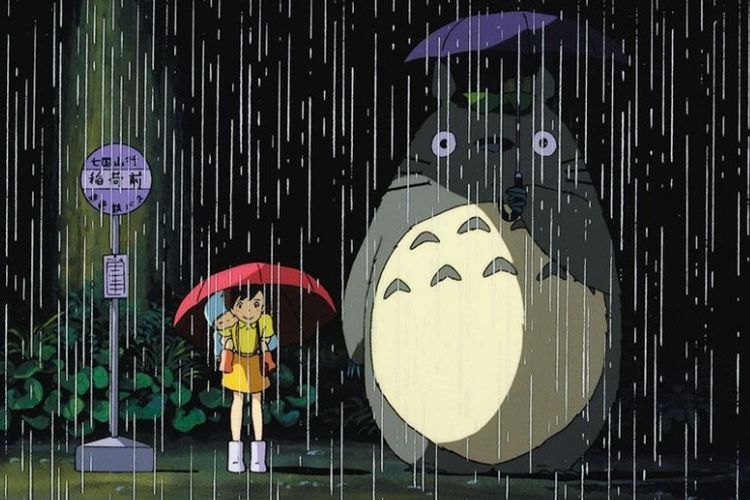 Salah satu adegan dalam film Studio Ghibli, My Neighbor Totoro (1988).