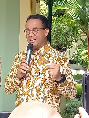 Anies setelah bertemu selama 1 jam 45 menit di Kantor Gubernur DIY, Kompleks Kepatihan, Kota Yogyakarta, Rabu (24/1/2024)