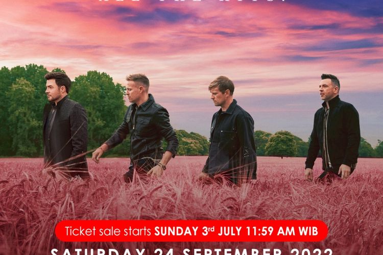 Grup vokal asal Irlandia, Westlife bakal menggelar konser di Indonesia pada Sabtu (24/9/2022) di Sentul International Convention Center (SICC), Sentul City, Bogor. 