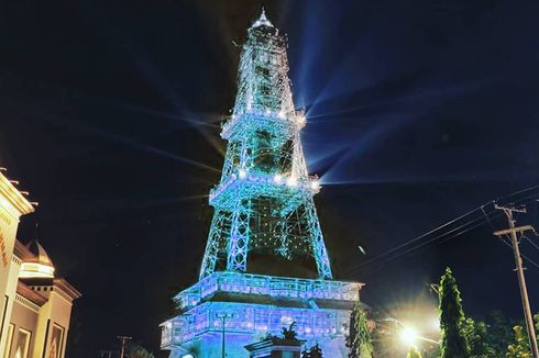 Pakaya Tower Limboto, Hadirnya Suasana Menara Eiffel Berhias Lampu LED di Gorontalo
