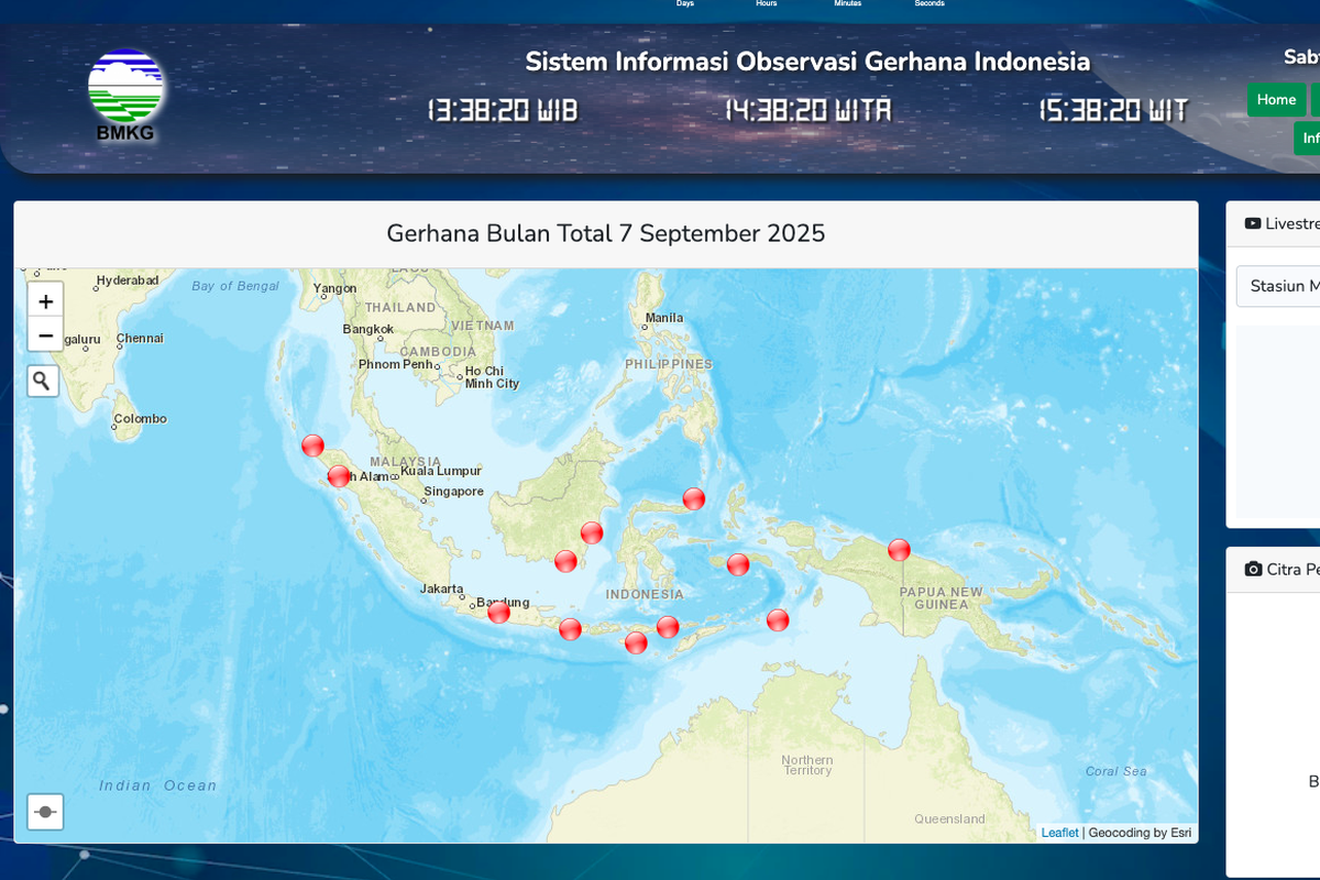 Gerhana bulan total atau blood moon akan terlihat di Indonesia pada 7 September 2025.