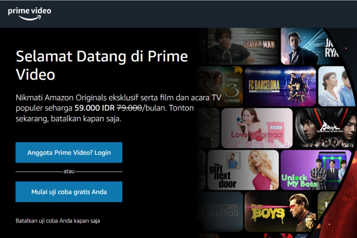 cara langganan prime video 