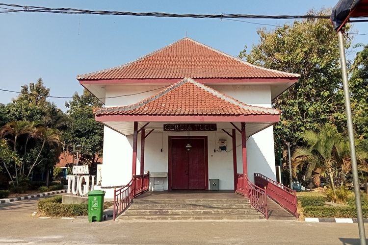 Gereja Tugu, salah satu peninggalan Portugis di Kampung Tugu, Jakarta Utara, Rabu (27/9/2023).