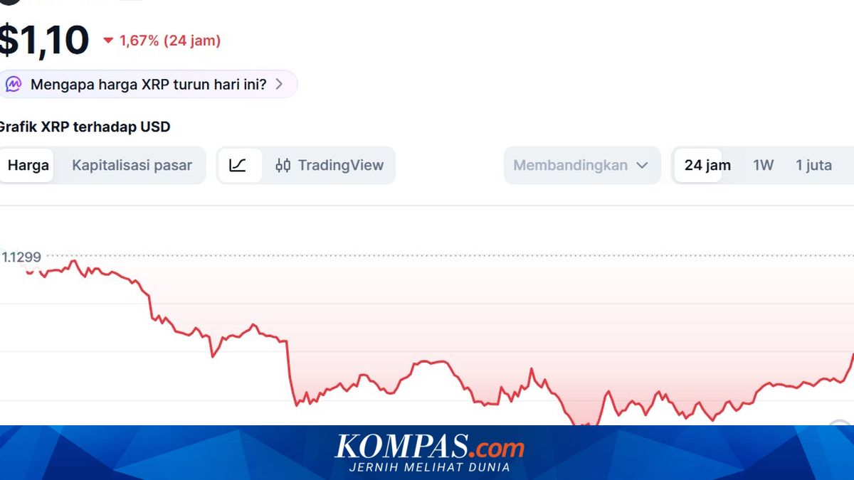 Harga XRP Hari Ini 24 Juni 2026, Tak Lekas Pulih Terus Merosot