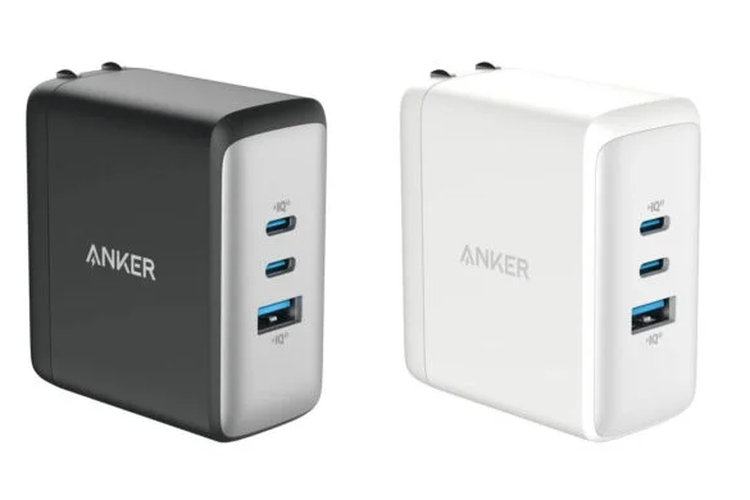 Anker 736 Nano II 100 Watt dilengkapi dengan dua buah port USB Type-C dan sebuah port USB Type-A..