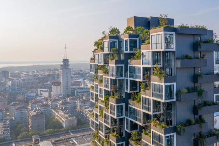 Kompleks Kota Hutan Vertikal Easyhome Huanggang, China. 