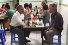 Presiden Obama Ditraktir Makan Mi di Warung Sederhana Hanoi