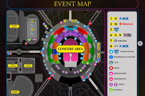 Denah Venue Konser Coldplay di Jakarta