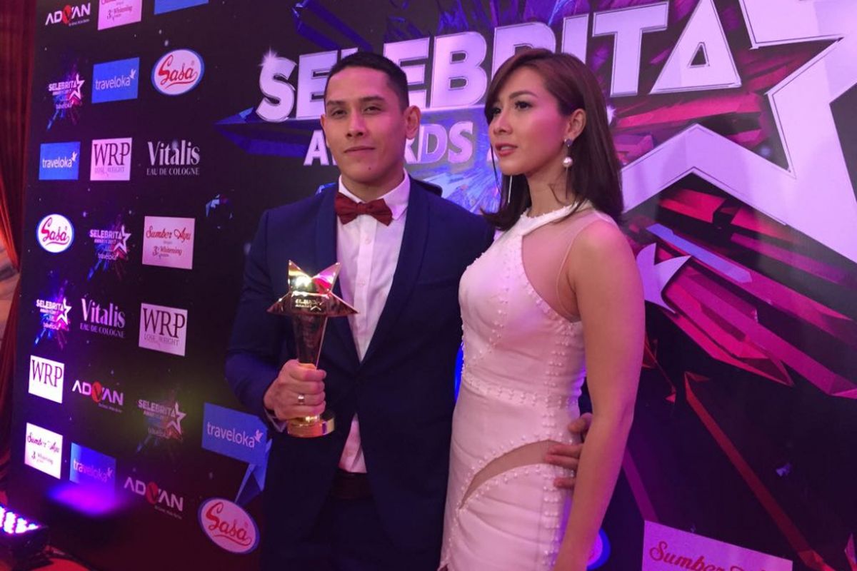 Gnindra Bimo menghadiri acara bertajuk Selebritas Awards di Menara 165, Cilandak, Jakarta Selatan, Jumat (29/9/2017).