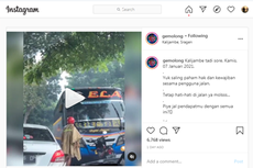 Video Viral Pengguna Motor Mengadang Bus yang Ugal-ugalan di Jalan