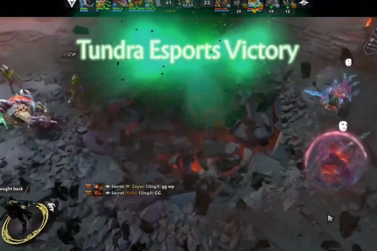 Tundra Esports memenangkan game 3-0 atas Team Secret di Grand Final Dota 2 The International 2022.