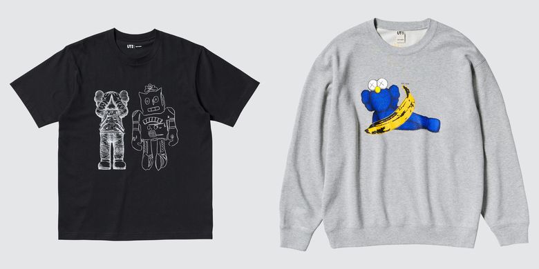 Koleksi kolaborasi KAWS + Warhol untuk UT.