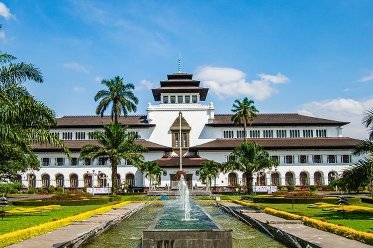 Ilustrasi Kota Bandung - Gedung Sate di Kota Bandung.