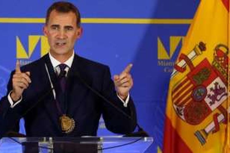 Raja Spanyol, Felipe VI, menolak hadir pada laga final Liga Europa 2015-2016 antara Sevilla dan Liverpool, yang digelar di Stadion St Jakob Park, Basel, Swiss, 18 Mei 2016.