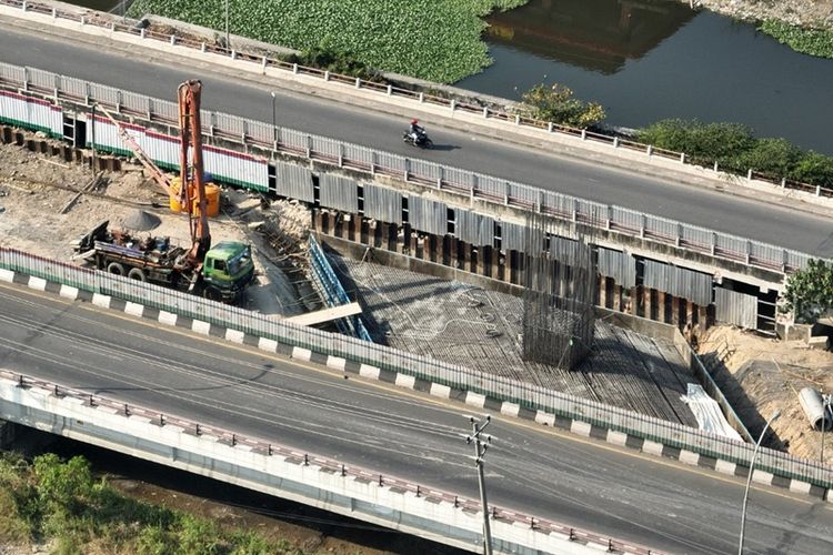 Pembangunan Tol Semarang-Demak Seksi 1A.