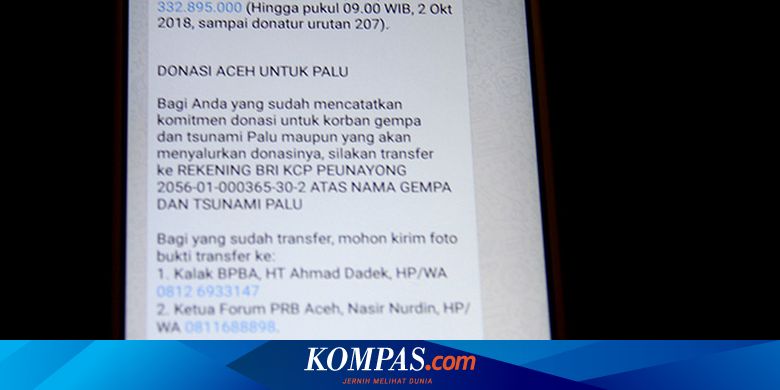 Bpba Galang Donasi Aceh Untuk Palu Melalui Grup Whatsapp