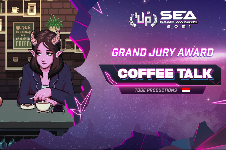 Indonesian game developer Toge Productions bagged the most prestigious award namely Grand Jury for their game Coffee Talk at the 2021 SEA Game Awards. 
