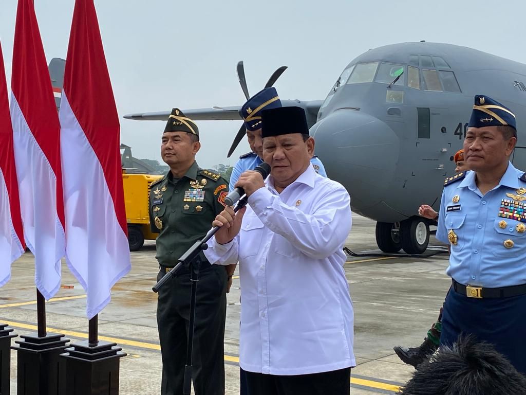 Menhan Prabowo: Indonesia Butuh Lebih Banyak Pesawat Angkut untuk Operasi Pertahanan dan Kemanusiaan