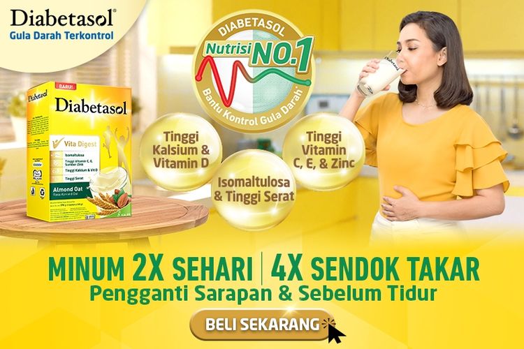 Susu Diabetasol memiliki nutrisi seimbang dan lengkap.